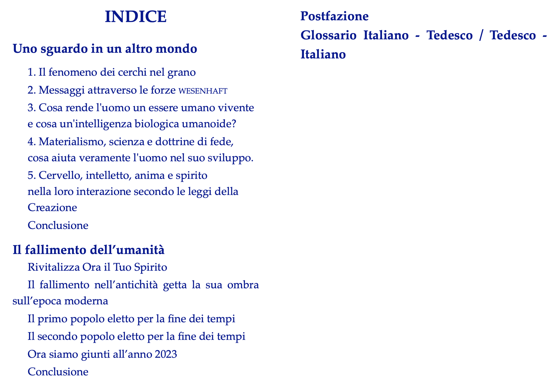 Ebook - Uno sguardo in un altro mondo e Il fallimento dell'umanità